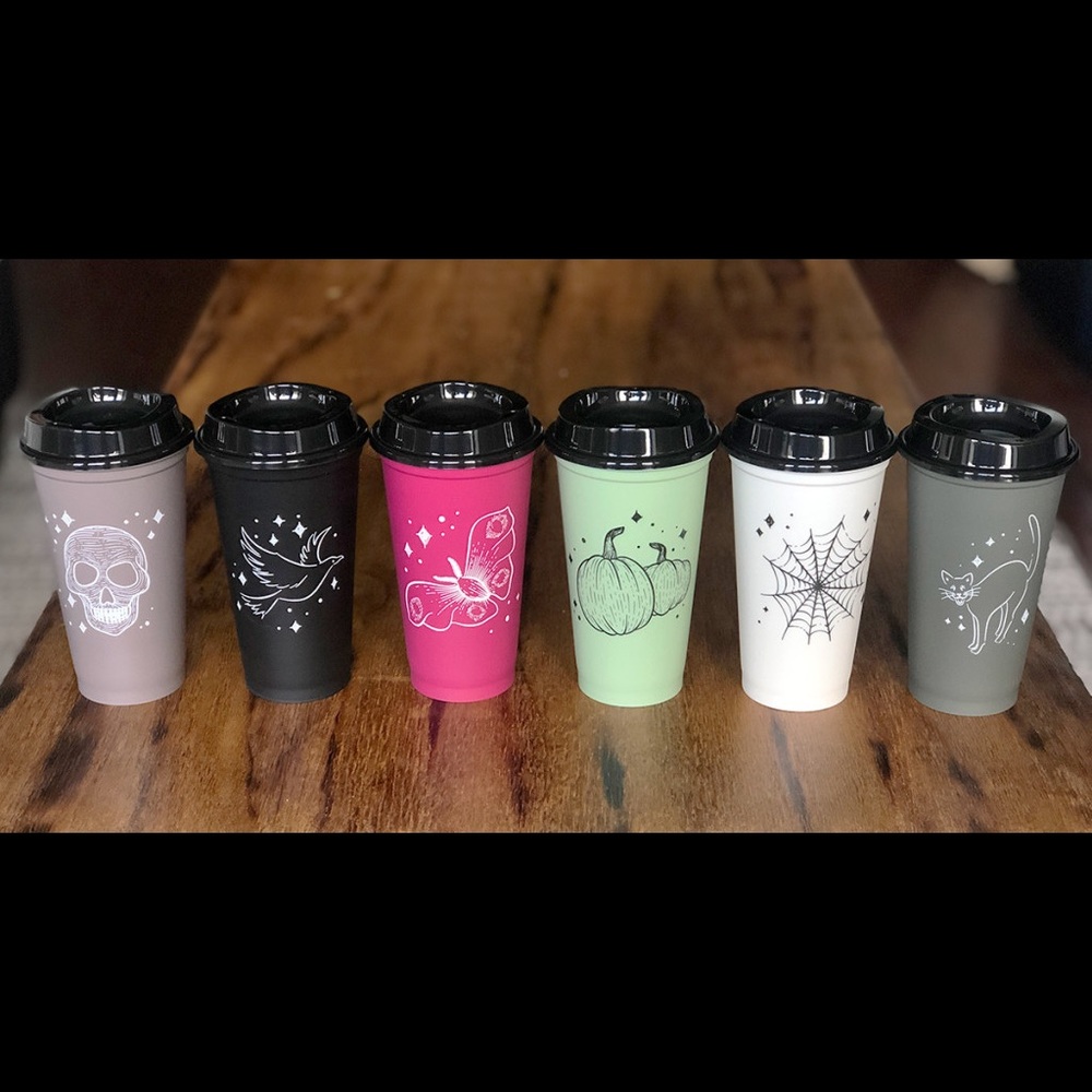 6 reusable Halloween sbux cups!!